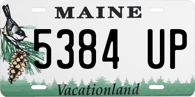 ME license plate 5384UP