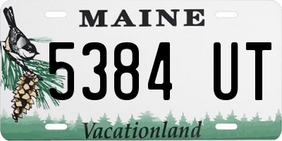 ME license plate 5384UT