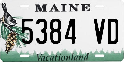 ME license plate 5384VD