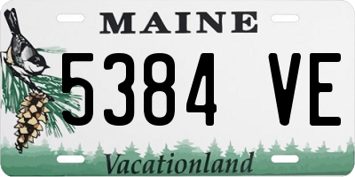 ME license plate 5384VE