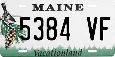 ME license plate 5384VF