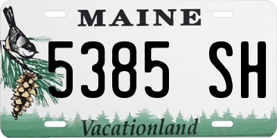 ME license plate 5385SH