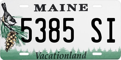 ME license plate 5385SI