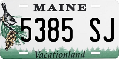 ME license plate 5385SJ