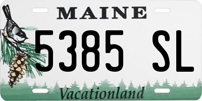 ME license plate 5385SL