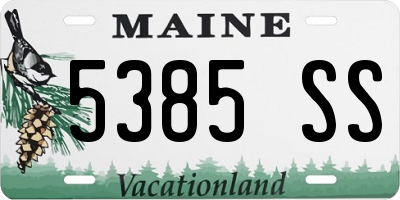 ME license plate 5385SS