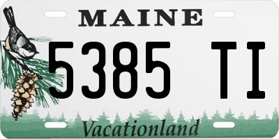 ME license plate 5385TI