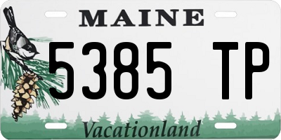 ME license plate 5385TP