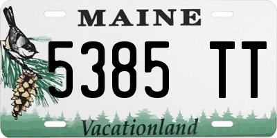 ME license plate 5385TT