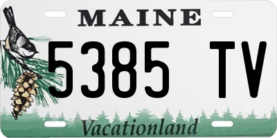 ME license plate 5385TV