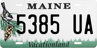 ME license plate 5385UA