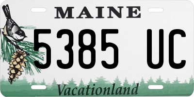 ME license plate 5385UC