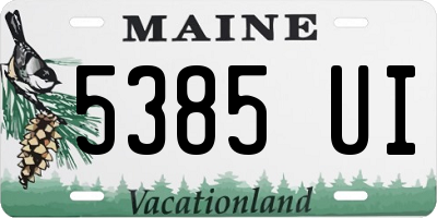 ME license plate 5385UI