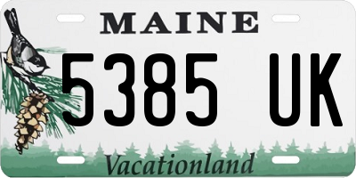 ME license plate 5385UK