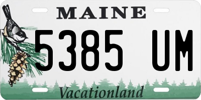 ME license plate 5385UM