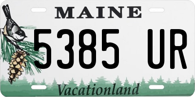 ME license plate 5385UR