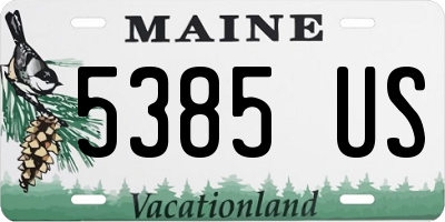 ME license plate 5385US