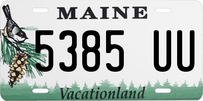 ME license plate 5385UU