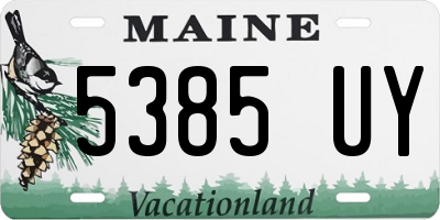 ME license plate 5385UY