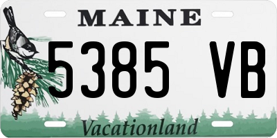 ME license plate 5385VB