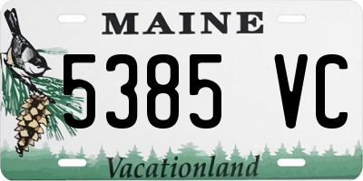 ME license plate 5385VC
