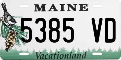 ME license plate 5385VD