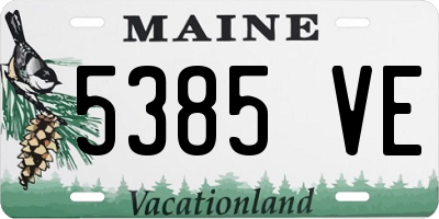 ME license plate 5385VE