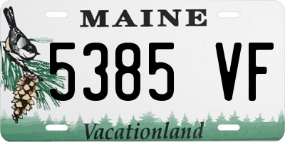 ME license plate 5385VF