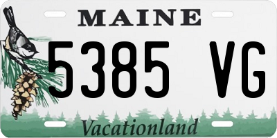 ME license plate 5385VG