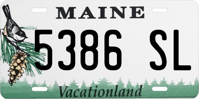 ME license plate 5386SL