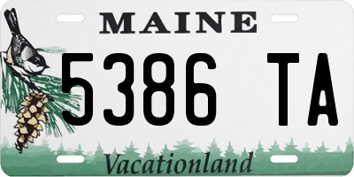 ME license plate 5386TA