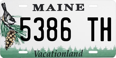 ME license plate 5386TH