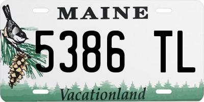 ME license plate 5386TL
