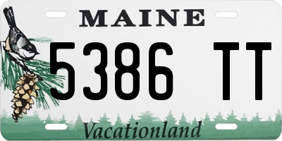 ME license plate 5386TT