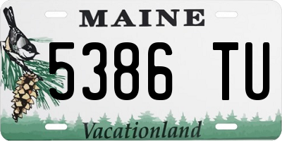 ME license plate 5386TU