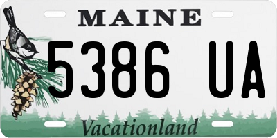 ME license plate 5386UA