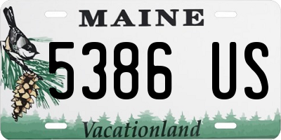 ME license plate 5386US