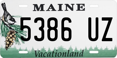ME license plate 5386UZ