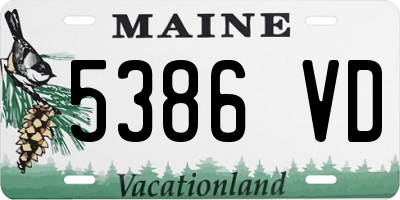 ME license plate 5386VD