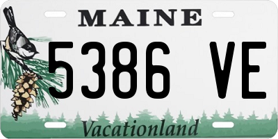 ME license plate 5386VE