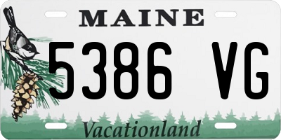 ME license plate 5386VG