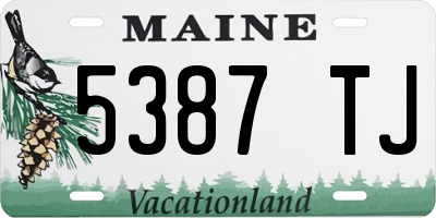 ME license plate 5387TJ