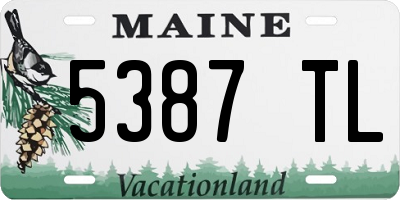ME license plate 5387TL