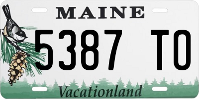 ME license plate 5387TO