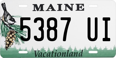 ME license plate 5387UI
