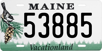 ME license plate 53885