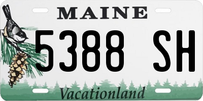 ME license plate 5388SH