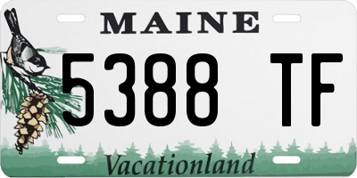 ME license plate 5388TF