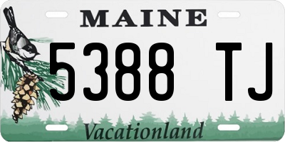 ME license plate 5388TJ