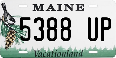 ME license plate 5388UP